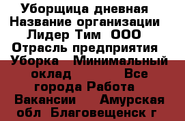 Уборщица дневная › Название организации ­ Лидер Тим, ООО › Отрасль предприятия ­ Уборка › Минимальный оклад ­ 9 000 - Все города Работа » Вакансии   . Амурская обл.,Благовещенск г.